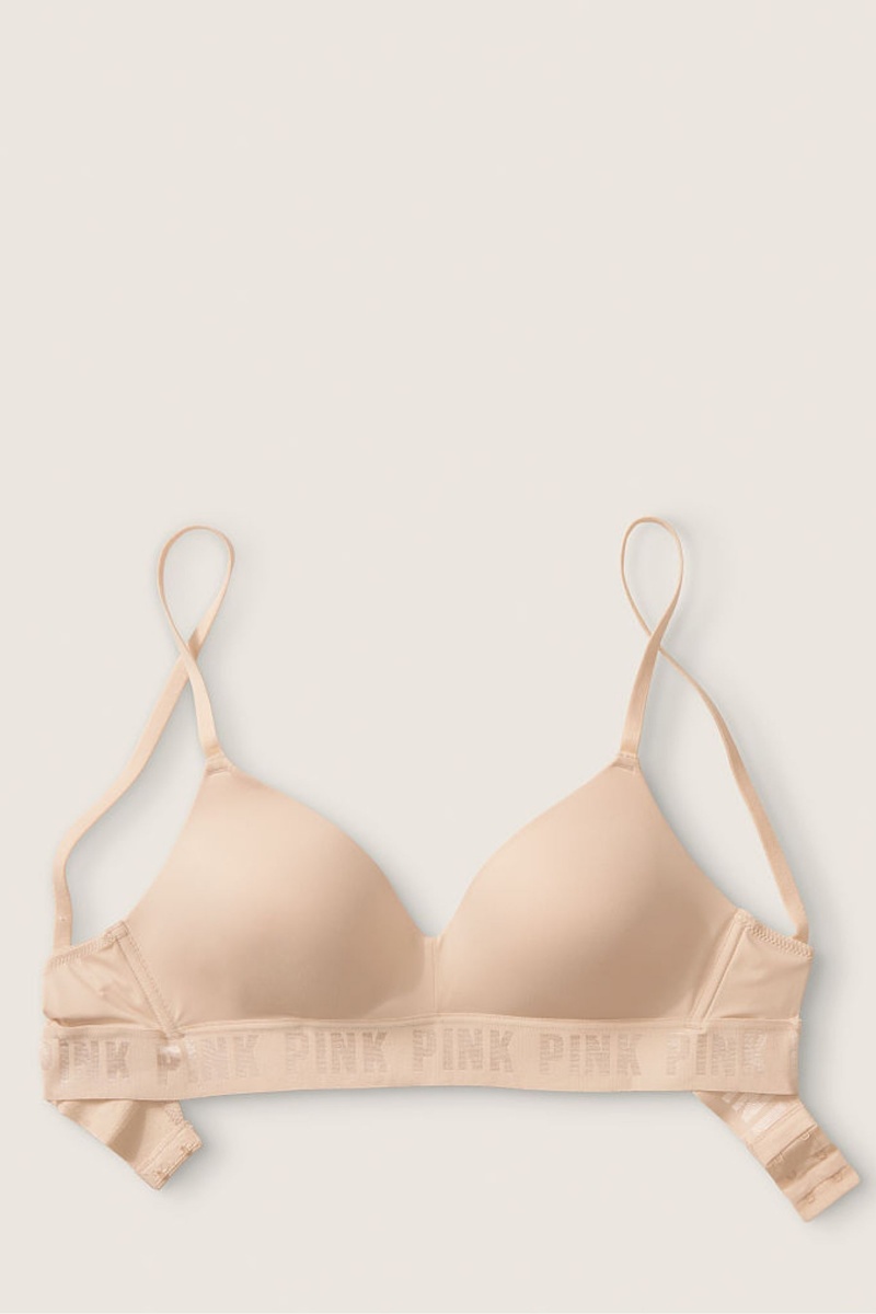 Victoria's Secret Wear Everywhere Smooth Lightly Gefütterte Non Wired T-Shirt Bra Beige | 870235GDP