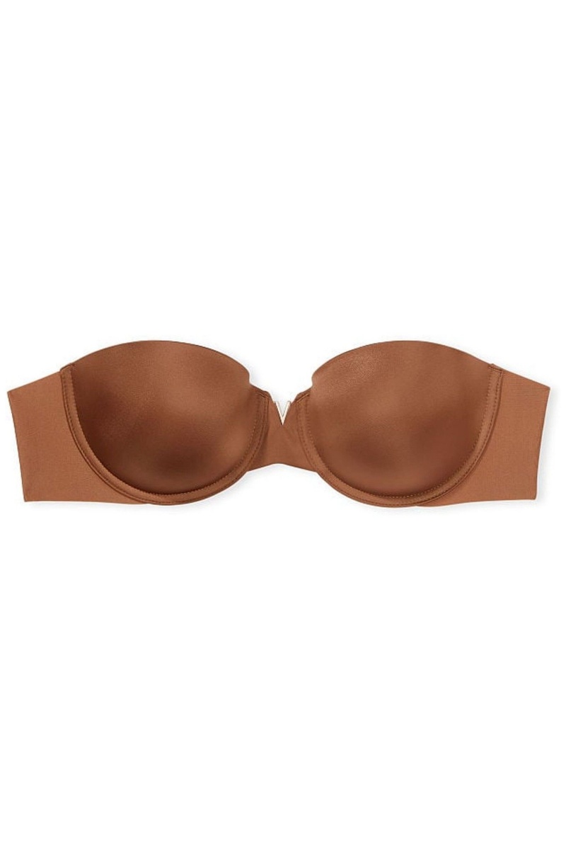 Victoria's Secret Wear Everywhere Smooth Multiway Strapless Push Up Bra Braun | 658213WJL