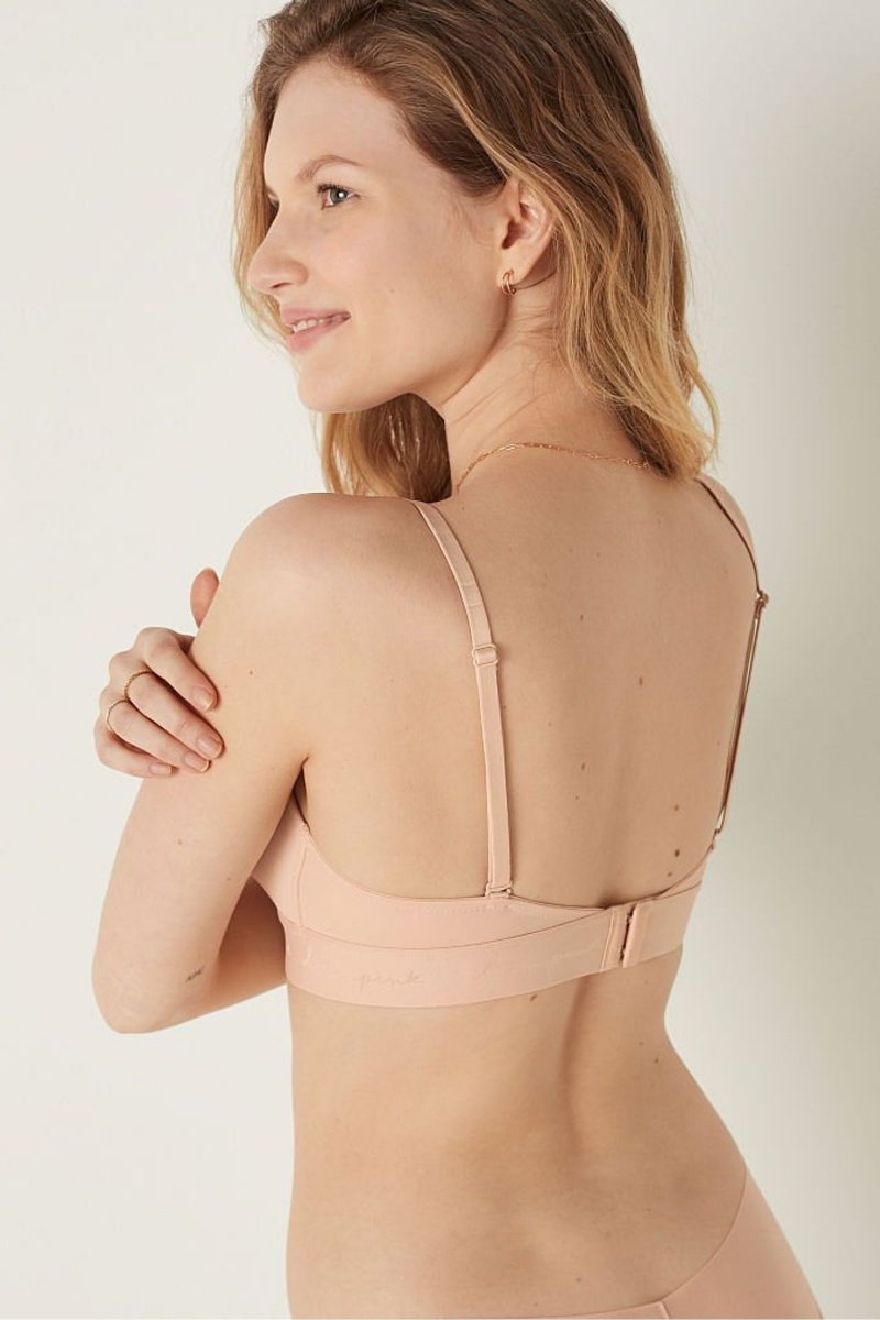 Victoria's Secret Wear Everywhere Smooth Lightly Gefütterte Non Wired T-Shirt Bra Champagne Nude | 806439IGD