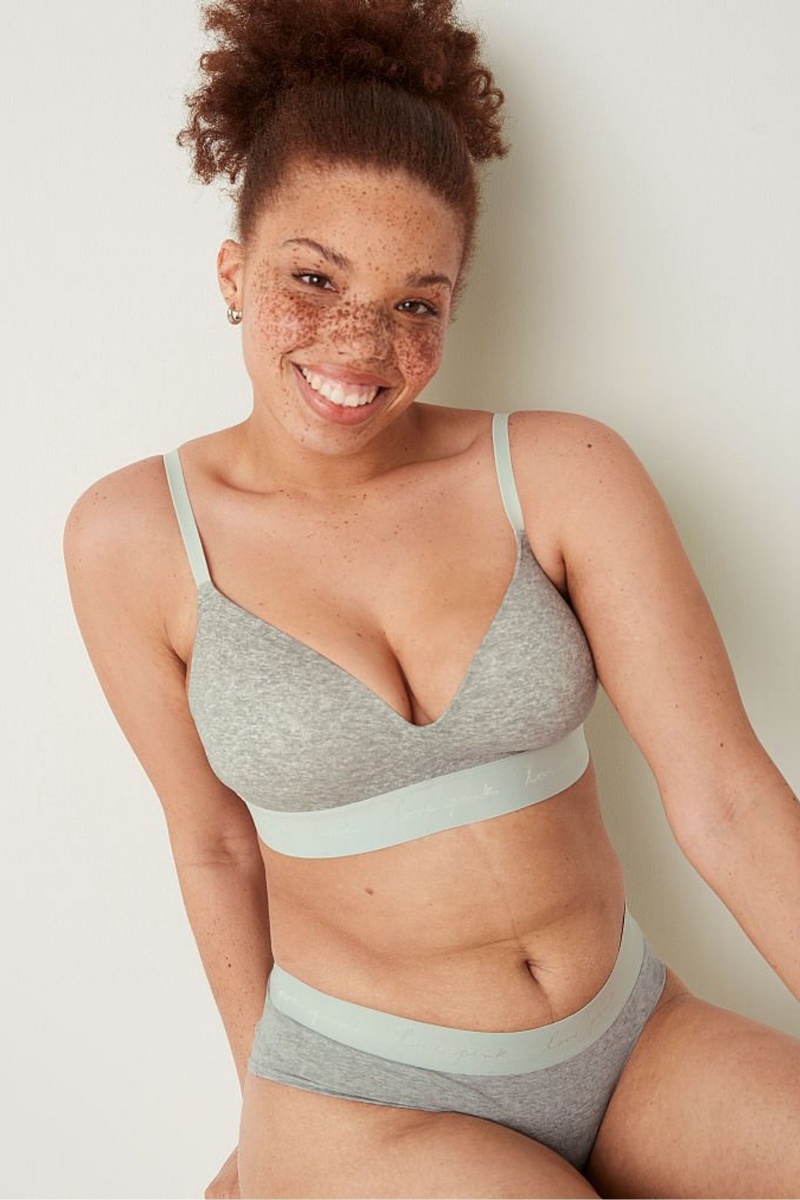 Victoria's Secret Wear Everywhere Smooth Lightly Gefütterte Non Wired T-Shirt Bra Grau | 934758IHD