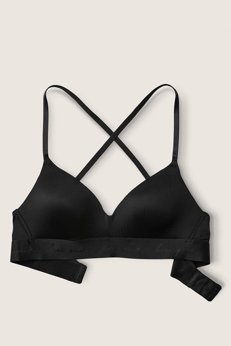 Victoria's Secret Wear Everywhere Smooth Lightly Gefütterte Non Wired T-Shirt Bra Schwarz | 359802WLV