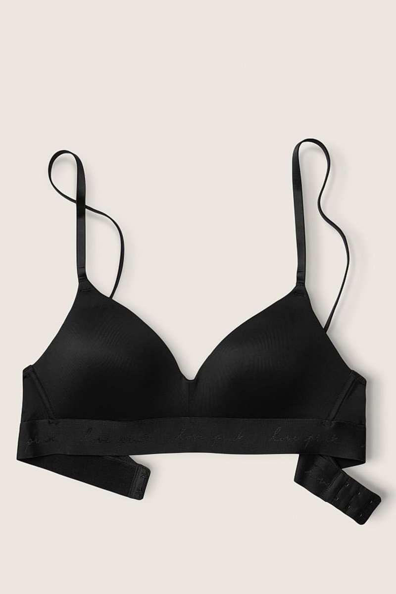 Victoria\'s Secret Wear Everywhere Smooth Lightly Gefütterte Non Wired T-Shirt Bra Schwarz | 359802WLV