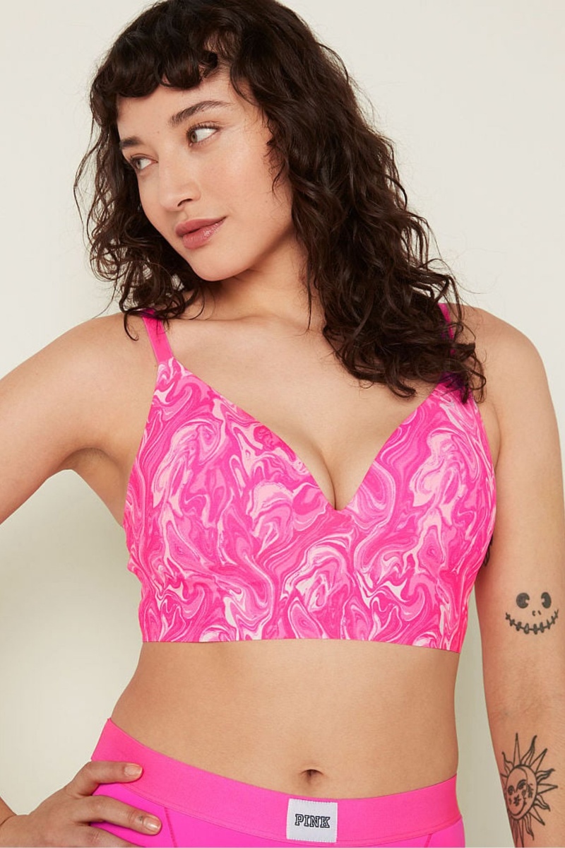 Victoria's Secret Wear Everywhere Smooth Non Wired Push Up Bralette Rosa | 586942UMR