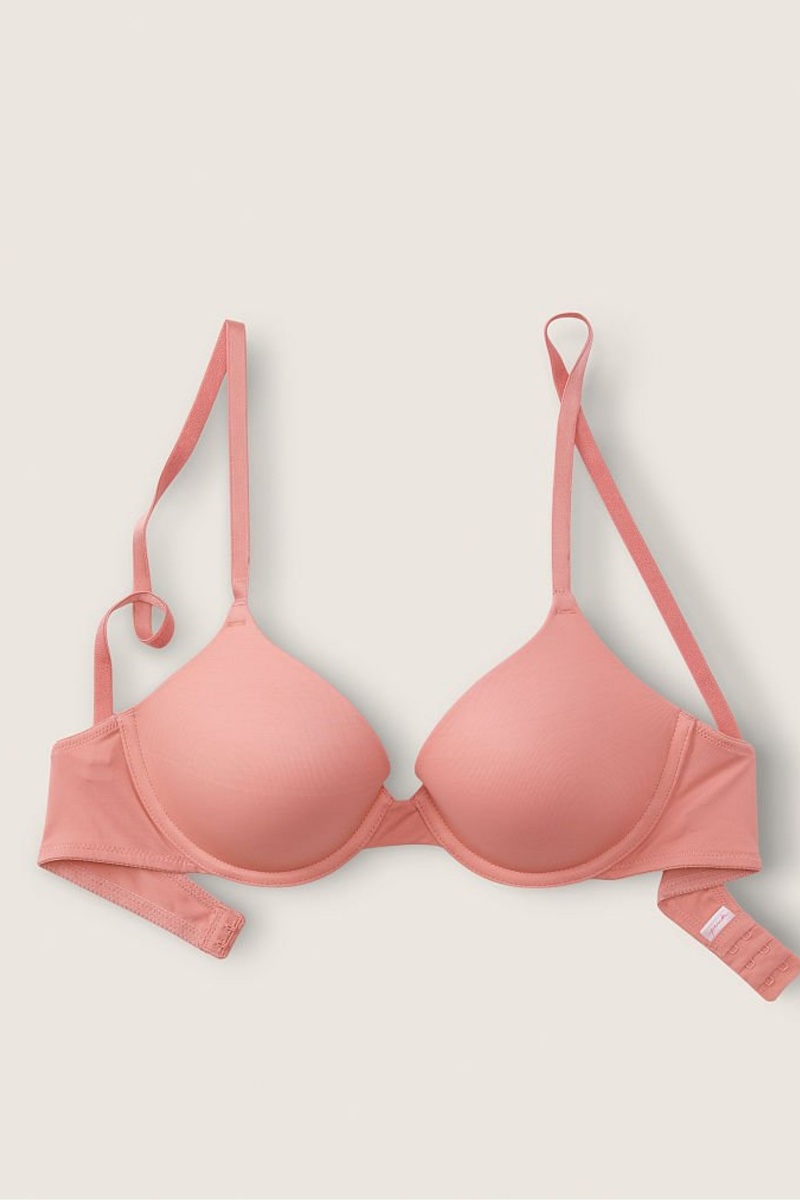 Victoria's Secret Wear Everywhere Smooth Multiway Strapless Push Up Bra Rosa Rosa | 521490LHI