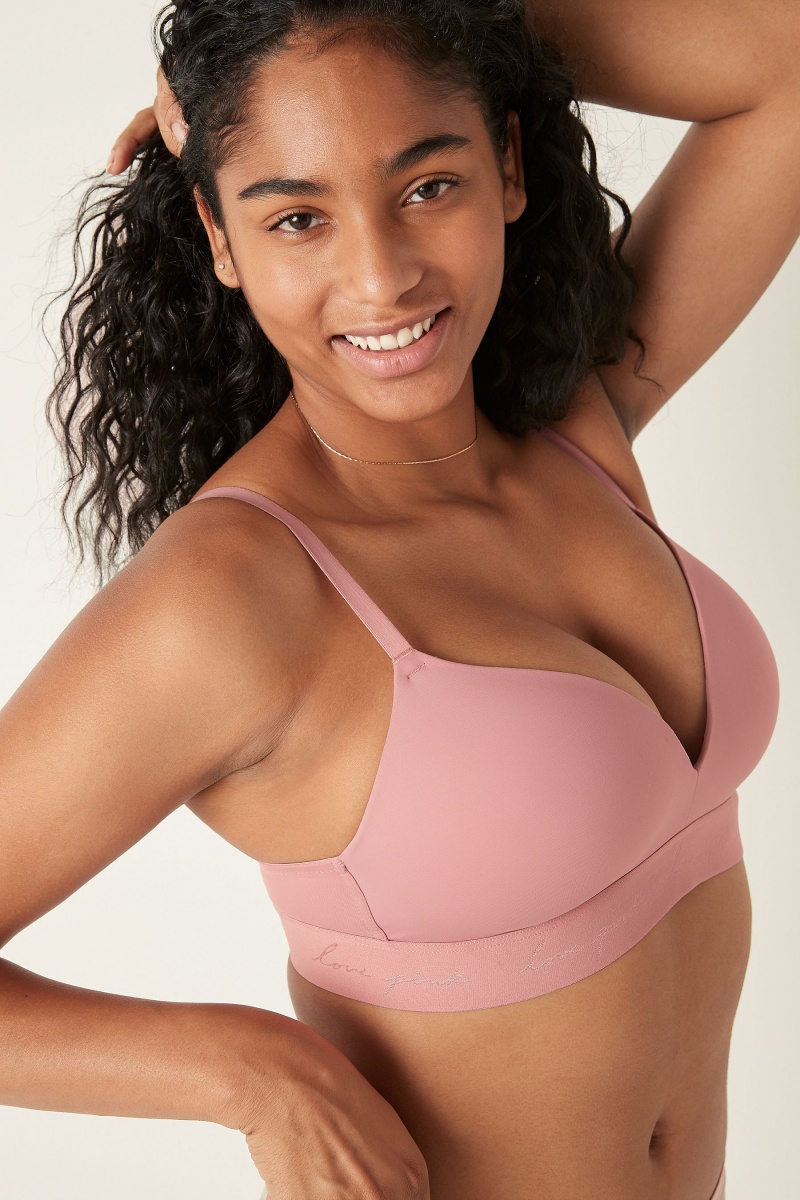 Victoria's Secret Wear Everywhere Smooth Non Wired Push Up T-Shirt Bra Beige | 651304LYG