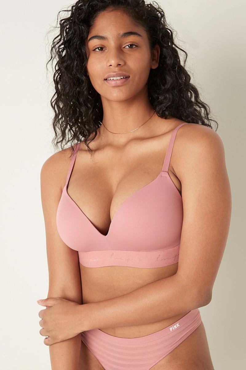 Victoria\'s Secret Wear Everywhere Smooth Non Wired Push Up T-Shirt Bra Beige | 651304LYG