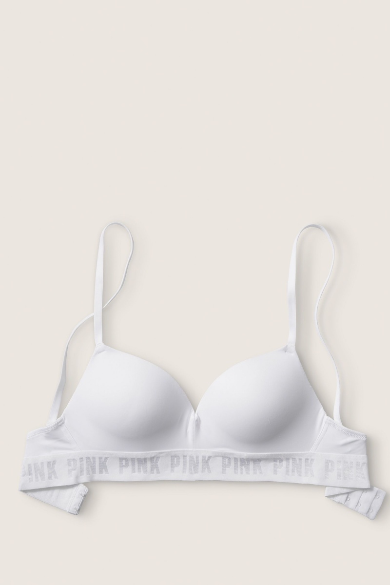 Victoria's Secret Wear Everywhere Smooth Non Wired Push Up T-Shirt Bra Beige | 935846CQS