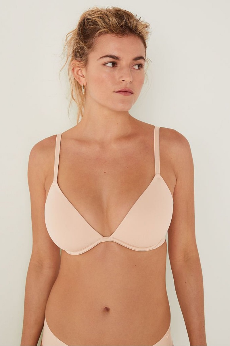 Victoria\'s Secret Wear Everywhere Smooth Lightest Gefütterte T-Shirt Bra Beige | 018927VSO