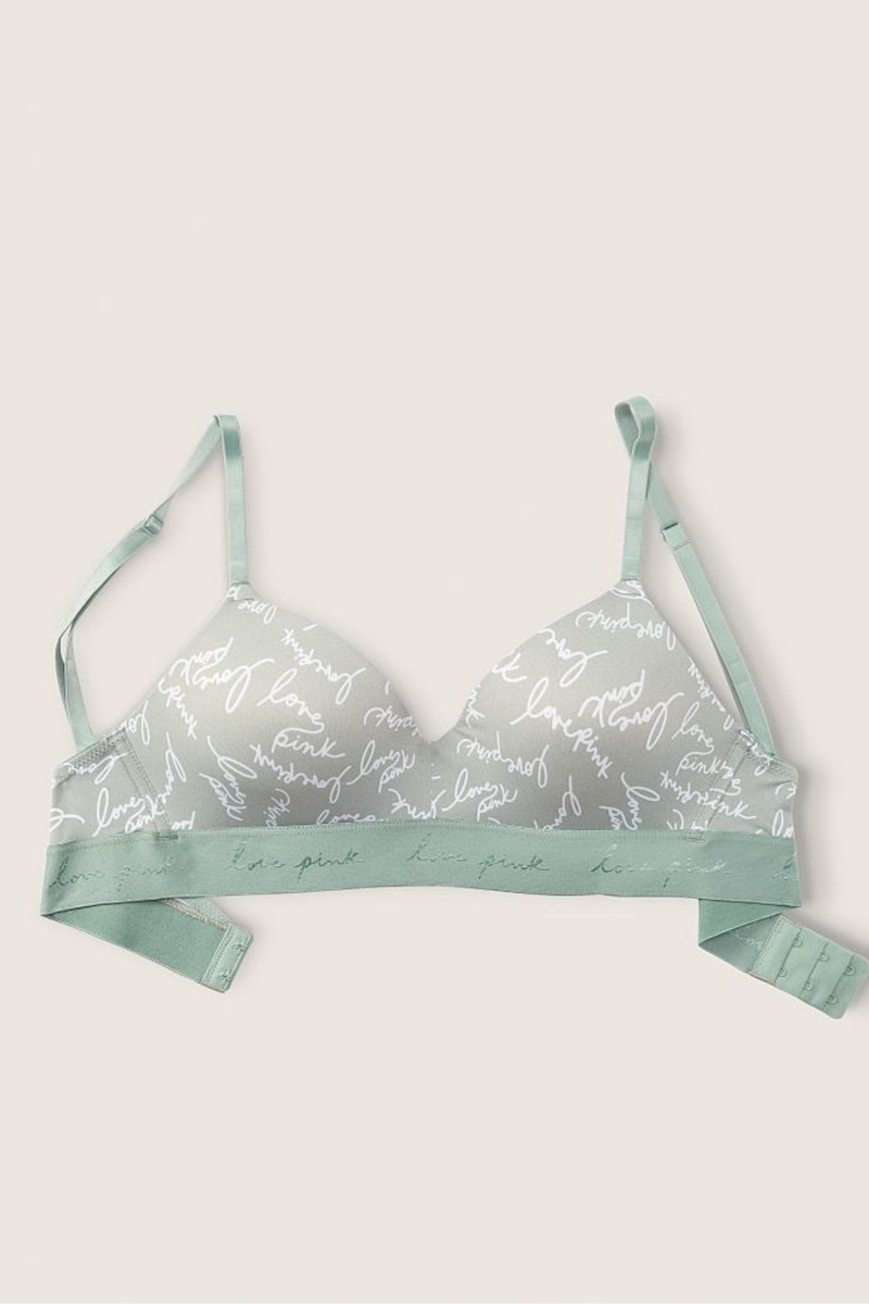 Victoria\'s Secret Wear Everywhere Smooth Lightly Gefütterte Non Wired T-Shirt Bra Grün | 805426INQ