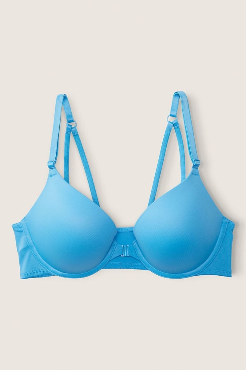 Victoria's Secret Wear Everywhere Smooth Riemchen Shine Riemen Back Bra Azurblau Blau | 852043POC