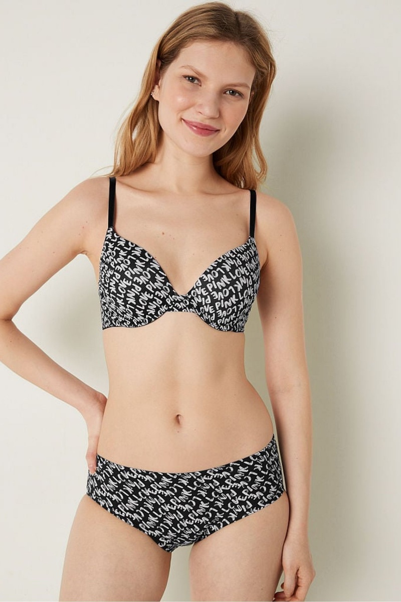 Victoria's Secret Wear Everywhere Smooth Lightly Gefütterte T Shirt Bra Schwarz | 023641VUF