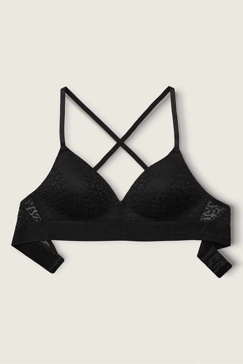 Victoria's Secret Wear Everywhere Spitze Lightly Gefütterte Non Wired T-Shirt Bra Schwarz | 928013IZL