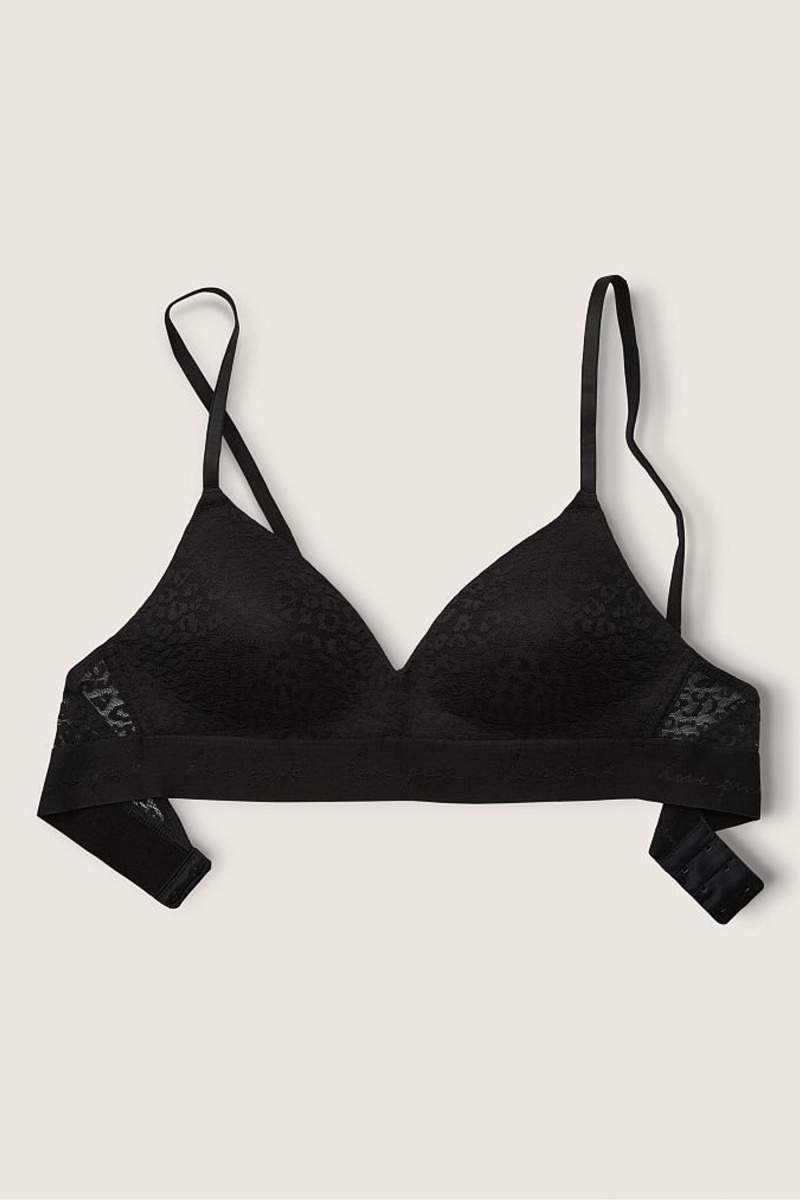 Victoria\'s Secret Wear Everywhere Spitze Lightly Gefütterte Non Wired T-Shirt Bra Schwarz | 928013IZL