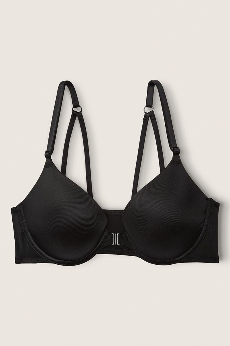 Victoria's Secret Wear Everywhere Wear Everywhere Smooth Push Up T-Shirt Bra Schwarz | 780314DPB